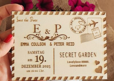 "Personalisierte Hochzeitseinladung, Boda Invitación Tarjeta de invitación Grabado en madera Postal de madera Diseño rústico Elegante Flores Amor Compromiso Boda única Original Artesanal Detalle especial Hochzeit Einladung Einladungskarte Holzgravur Postkarte aus Holz Rustikales Design Elegant Blumen Liebe Verlobung Einzigartige Hochzeit Originell Handgefertigt Besonderes Detail "