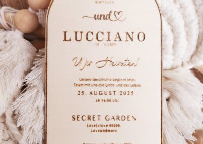 Personalisierte Hochzeitseinladungen Nachhaltige Hochzeitsprodukte Einzigartige Hochzeitsdeko Handgemachte Hochzeitseinladungen Kreative Hochzeitsideen Dekorationen (Decoraciones) Dekorationen mit Holz (Decoraciones con madera) Rustikaler Stil (Estilo rústico) Personalisierte Geschenke (Regalos personalizados)