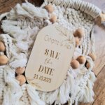 Elegante Einladungskarten aus Holz, personalisierte und kreative Hochzeitseinladungen, umweltfreundliche Wahl